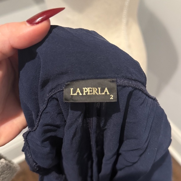 La Perla Navy Lace Slip Dress M - Picture 5 of 6